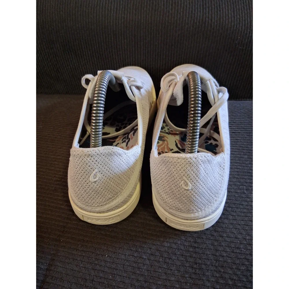 Olukai Pehuea Li Light Grey Textile Lace Up Sneakers Womens‎ Size 9 20379-DWDW